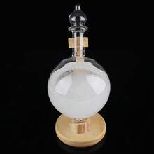Globo de cristal, botella meteorológica esférica, decoración del hogar, adorno, regalo - Blanco - Ver 1