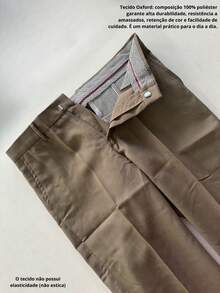 Men's Slim Dress Pants Suit Pants Formal Tailored Pants - 綠褐色 - 查看 6