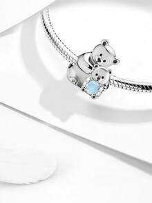 1颗925纯银企鹅抱石圣诞礼物吊坠珠，适合女士手链、手镯、DIY首饰制作 - 串珠集合 - 查看 7