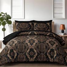 7 Pieces Paisley Comforter Set Queen King Bed In A Bag Comforter, Brown/Blue/Green/Pink Boho Paisley Pattern Bedding Soft Microfiber Queen Size Comforter With Sheet & Pillowcase,Wedding Items,Valentines Day Home Bed Room Decor,Easter Gifts,All Season - Vàng - Xem 10