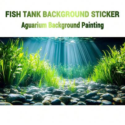 Aquarium Background Sticker, Aquarium Backdrop, Terrarium Decor, Convenient To Replace, No Residual Glue, Available In Various Standard Sizes For Different Aquarium And Terrarium Specifications, Aquarium Accessories