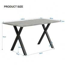 Dining Tables - Grey+Black + MDF - View 6