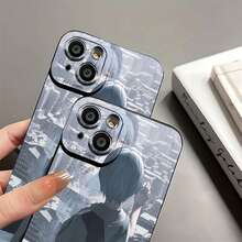 Funda para teléfono Ethereal Reflection Anime Compatible con fundas para teléfonos   17  16 Pro Max  15 Pro Max  13 y  12 Acabado mate resistente al agua, a prueba de caídas y arañazos Un gran regalo para familiares, amigos, seres queridos, novios/novias y para Navidad - Negro - Ver 8
