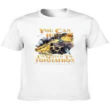 Men's T-Shirts You Can Go To Im Going To Toyotathon Tshirt Skull Graphic Print Tshirts Men Women Vintage Tees Funny Toyotathon T Shirt_1 - White - View 2