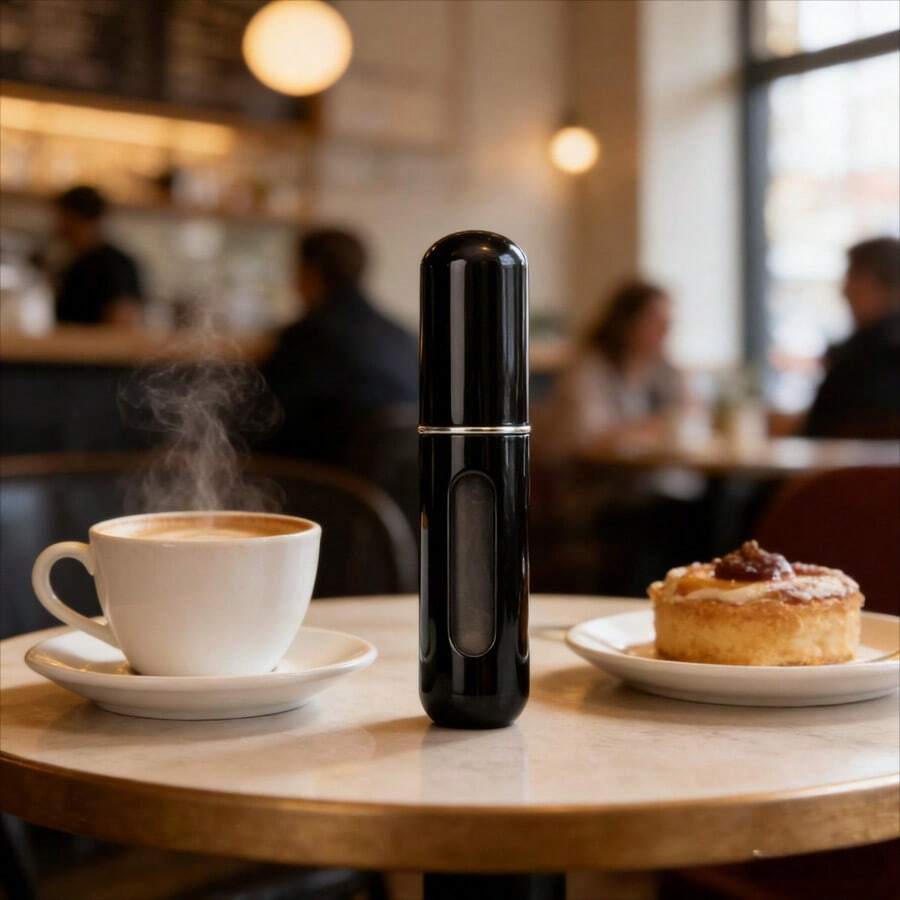 Travel Refillable Atomizer Sprayer For Perfume And Cologne Travel Bottle, Mini Perfume Refillable Bottle Perfect For Pockets - màu đen - Xem 1