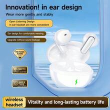 NEW SENYANG 2025新款真无线半入耳式音乐耳机，情侣运动迷你蓝牙耳机TWS 9D HiFi立体声耳机，高清通话杜比立体声耳塞，兼容安卓和iOS系统，万圣节礼物 - H06 - 查看 3