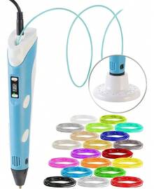 (12cables)Lápiz De Dibujo Con Impresión 3d - Azul - Ver 2