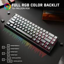 Bàn phím chơi game không dây từ tính ATTACK SHARK X68PRO HE, đèn nền RGB 3 màu, tốc độ phản hồi 8KHz, hành trình phím điều chỉnh được, công tắc từ tính, cáp xoắn ốc, dành cho PC, quà tặng Giáng sinh, phiên bản đặc biệt Giáng sinh, phiên bản giới hạn cuối năm - Đen & Đỏ/Đen/Trắng/Ánh trăng - Nhiều màu - Xem 8