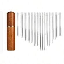 1 st slumpmässiga 30 st syfria nålar, lämpliga för äldre, blinda, handsömnad utan nål, hushållssynålar, gör-det-själv-nålar - 30 slumpmässiga - Visa 7