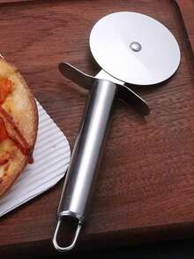 1Pc 19.5cm/7.68in Stainless Steel Pizza Cutter Wheel Sharp Roller Cutter For Pizza Cake Waffle - Multicolor - View 5