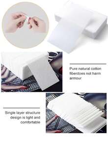 1260/630/10PCS Nail Removal And Cleaning Towel, Nail Removal Cotton, Non-Fuzzing Hard Nail Cleaning And Washing Towel, Nail Removal Tools, Nail Cleaning And Wiping Cotton Sheet. - Multicolor - View 3