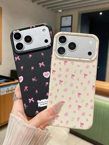 Bow-Knot 3pcs Floral & Bow Print Phone Cases, Sweet Romantic Cute Style, Compatible With IPhone 11, 17 Pro Max, 17 Pro, 15, 13 Pro Max, Galaxy, S24 Ultra, S25 Ultra - Multicolor - View 5