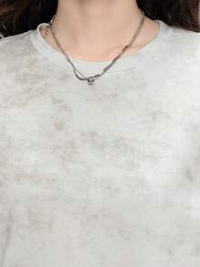 Camiseta holgada de cuello redondo blanca con estampado floral irregular de JUTU para primavera/verano, nueva blusa casual de manga corta versátil y de largo medio para mujeres - 0A11 Blanco roto - Ver 8