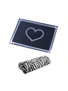 两件套美甲工具：白色手托 + 白色指甲垫，专业沙龙级：可拆卸手托垫、腕托、粉色长方形毛巾垫 - 彩色 - 查看 5