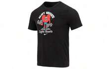 Nike Dri-FIT Cartoon Letter Print Graphic Casual Round Neck Short Sleeve Dropped Shoulder T-Shirt - Black - View 10