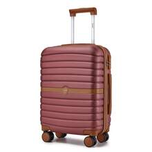 Suitcase 20 24 28 Inch Cabin Carry On Check In ABS PC Hard Shell Spinner Wheels Lock Small Medium Large Travel Luggage Set For Holiday Family - 酒紅色 - 查看 13