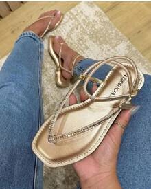 Women's Flat Casual Sandal For Everyday Wear - 金色 - 查看 5
