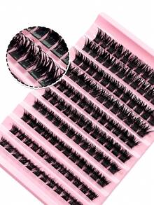 Rikuaild 120pcs D-Curl Fluffy False Eyelashes, Thick & Natural Look, Suitable For Travel, Vacation, Date, Party, Portable False Eyelashes - D - View 7