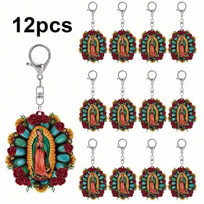 3/6/12 Vintage Virgin Mary Keychains: Made Of Alloy Material, Suitable For Handbags, Backpacks, And Car Keys. Perfect Christmas Gift, Can Be Used As Car Accessories, Bag Charms, And School Supplies. Cute Gothic Style, Y2K Style, ID Holder With Lanyard, Suitable For Handbags, Car Accessories And Bag Charms, Can Be Used As Accessories, Bag Pendants, Keychains, Jewelry, And Valentine's Day Gifts.