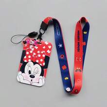 1个迪士尼卡通学生校园餐卡套，米奇老鼠挂绳证件套，徽章套，地铁/公交卡套，校园卡套，幼儿园卡套，返校证件套[挂绳+夹子]，卡套套装+挂绳，校园相框，学生文具餐卡，公交卡 - 彩色 - 查看 4