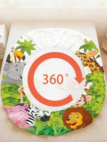 2/3pcs Set Jungle Animal Pattern Kids Bedding Set, Soft & Comfortable Microfiber Material, Deep Pockets, Suitable For Boys & Girls (Fits Twin/Full/Queen/King Size) - Multicolor - View 5