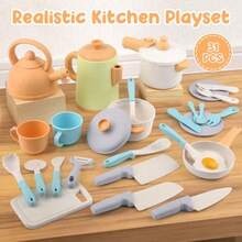 Dreamon Play Kitchen Accessories Pretend Play Cooking Toys Set Cookware Pots And Pans Utensils Playset For Toddlers Kitchen Cooking Play Set Gifts For Boys Girls 3 4 5 6 Years OldChildren's Joyful Toys, Essential Toys - PotsandPansUtensils - View 6