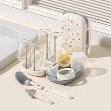 6-In-1 Set Silicone Bottle Brush, Pacifier Brush, Straw Cleaning Tool, Bottle Mouth Brush, 6-In-1 Set - Mocha Brown - View 8