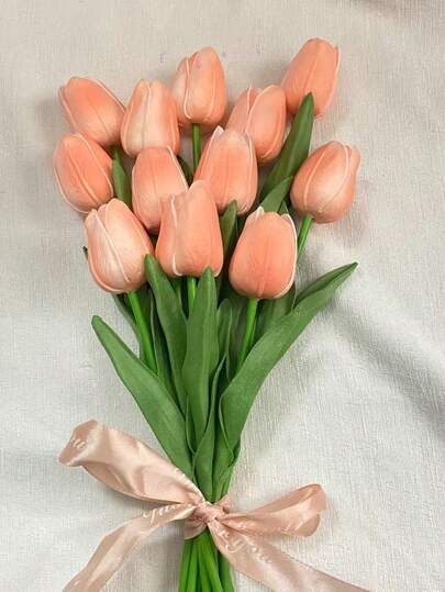 3 bông hoa tulip nhân tạo, phong cách Bắc Âu, trang trí nhà cửa, đám cưới, đạo cụ chụp ảnh, tulip mini bằng chất liệu PU.