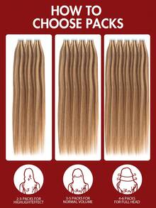 Tape In Hair Extensions Human Hair 14-24 Inch Human Hair Invisible Tape In Hair Extensions Chocolate Brown Tape-In Hair Extensions, 20 Inch Seamless Remy Wefts, Double-Sided, 30,50g Each - 20pcs Set For Women - Multicolor - View 10