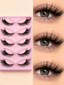1/3/6pcs Long Cat Eye False Eyelashes, Natural, Thin, Extended, Thick Dramatic False Lashes For Charming Makeup, Reusable Strip Lashes - Natural Lashes - View 13
