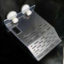 1pc Turtle Basking Platform, Transparent Aquarium Bottom Stand, Reptile Habitat, Turtle Tank Floating Decor With Suction Cup Lid - Clear - View 7