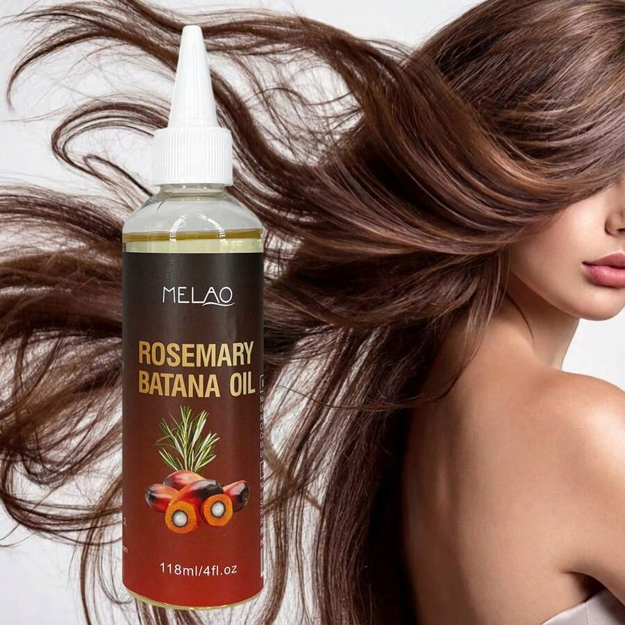 Rosemary Batana Oil, MELAO Rosemary Batana Hair Oil, For Dry Damaged Frizzy Hair, Nourishes And Smoothes Hair, Adds Shine And Softness, Lightweight Non-Greasy Formula, 118ml/4fl.Oz - 正裝 - 查看 1