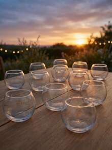 1个/6个/12个装透明玻璃烛台/烛托/烛架。现代清新球形烛台,适用于餐桌摆饰、浪漫约会、现代家居装饰、餐桌、咖啡桌、客厅桌面装饰、婚礼装饰。轻盈的玻璃设计易于搭配,是喜欢用精致小巧的装饰品点缀空间的人士的理想之选。 - 多色 - 查看 11