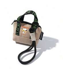 1Pc Peanuts Dopamine Pink Mini Handbag Earphone Bag Storage Box Data Cable Protective Cover Organizer Bag Coin Card Bag Valentine's Day Gifts - Multicolor - View 8