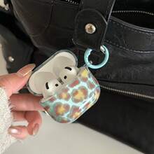 European And American Sweet Leopard Print With Hanging Ring Earphone Case Suitable For AirPods Pro 2, Cute Apple 4 Minimalist 3 New 1/2 Generation Women Earphone Case - Blue - View 12
