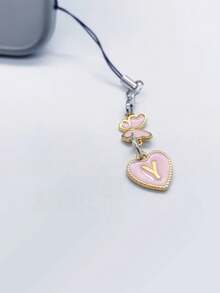 1个A-Z字母和优雅蝴蝶造型手机挂饰 - 耐用合金材质，适合作为礼物送给朋友、女朋友，生日礼物，手机挂饰，女友礼物，优雅配饰 - 彩色 - 查看 25