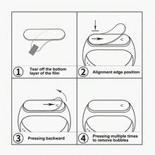 2pcs Transparent Black Protective Case For Xiaomi Mi Band 8/9/10, Hard PC Watch Protective Shell + Built-In High-Definition Glass Screen Protector, 9H Hardness, All-Round Protection, Scratch-Resistant - 2pcs, Black - View 7