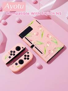 Ayotu 1 ốp bảo vệ TPU trong suốt siêu mỏng họa tiết hoa tulip hồng, phù hợp với Switch OLED/Switch/Switch Lite/New Switch 2 (2025) - Hỗ trợ thiết kế đế cắm, không cần tháo rời, chống rơi và chống bụi, nhiều màu sắc để lựa chọn. - Nhiều màu - Xem 13