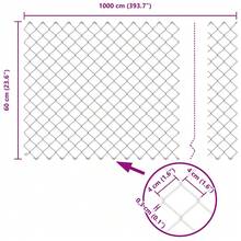 vidaXL 10 X 0,6 M (40 X 40 Mm Maschen) Stahl Und PVC Zaunpfosten Grün - A - View 9