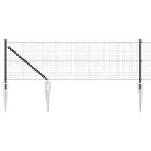 vidaXL 50 X 0,5 M (25 X 25 Mm Netz) Stahl Und PVC Zaunpfosten, Grau - A - View 7