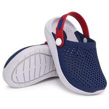 Sandália Infantil Masculina Menino Confortável Leve Respirável Com Tira Regulável - Azul - Visão 2