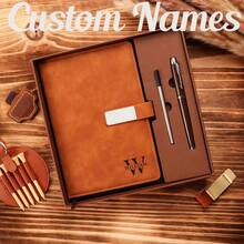 Custom Engraved Notebook With Pen, Leather Notebook Set, End Of Year Thank You Gift, Matching Pen, Custom Graduation Gifts, New Job Present,Leather Journal,Leather Notebook,Engraved Notebook,Notebook Set,Notebook And Pen,Journal Gift Set,Personalized BookSet,Logo Notebook Pen,Notebook Pen Set,Teacher Gift - Marking Notebook Set - View 1