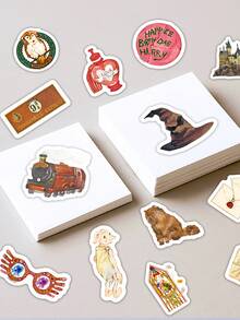 Harry Potter 50pcs Watercolor Style Graffiti Stickers, Character Stickers, Ron Hermione Malfoy, Vinyl Waterproof Stickers, Suitable For Water Bottles, Laptops, Bumpers, Water Bottles, Computers, Phones, Hats, Cars, Fun Stickers For Teens And Adults, Souvenir Gifts, Birthday Gifts [Official Licensed] - Multicolor - View 5