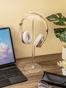 Giá đỡ tai nghe bằng acrylic trong suốt, 1 chiếc, giá treo tai nghe đa chức năng, giá đỡ tai nghe để bàn cho gia đình và văn phòng. - trong suốt - Xem 4