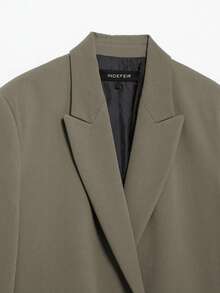 INDEFEIR Spring/Summer New Arrival Loose Double-Breasted Blazer For Women - Army Green - View 7