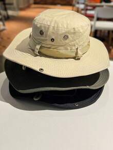 Kapelusz typu bucket unisex w stylu japońskim ze ściągaczem, oddychający kapelusz chroniący przed słońcem, idealny na kemping, wędkarstwo, na co dzień, na wiosnę/lato, na plażę i wakacje - kapelusz - Zobacz 11