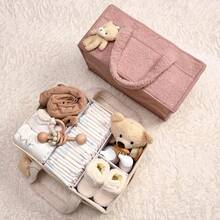 Baby Diaper Caddy Organizer For Changing Table, Baby Storage Basket For Diapers And Baby Wipes, Gift For Baby Shower, Car Caddy Organizer, Nursery Diaper Organizer, Portable Diaper Storage, Shelf Baskets - Multicolor - View 6