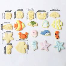 1个/8个海洋主题饼干模具，家用烘焙用品，卡通蔓越莓饼干面包烘焙切割器饼干印章 - 白色 - 查看 3