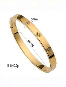 New Fashionable High-Quality Stainless Steel Women Bracelet Jewelry Set, Suitable For Daily Wear, Eid Al-Fitr Gift - Gold - View 7