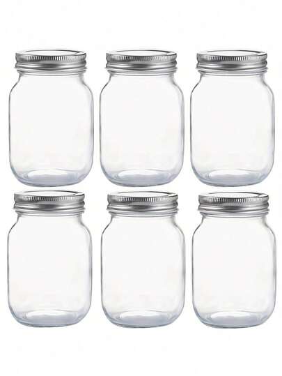 Tarros de cristal Mason, tarros de almacenamiento de cristal con tapas herméticas, adecuados para mermelada, aliño de ensalada, miel, regalos de ducha/boda, utensilios de cocina, accesorios de cocina asequibles